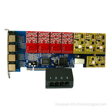 Internet Accessible Telephone Voice System with 16 Channels Single Card Digital Voice Recorder